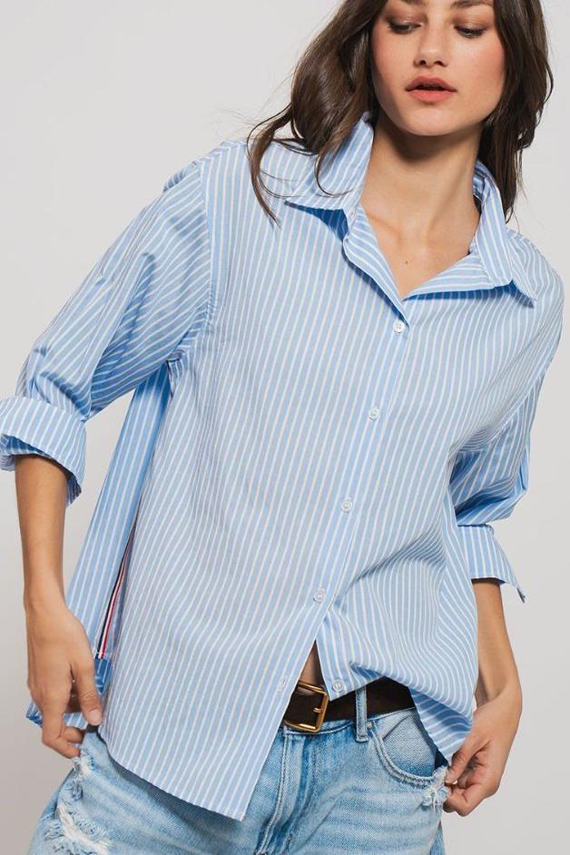 Olive and Bette's - Twill Tape Detail Button Down Shirt