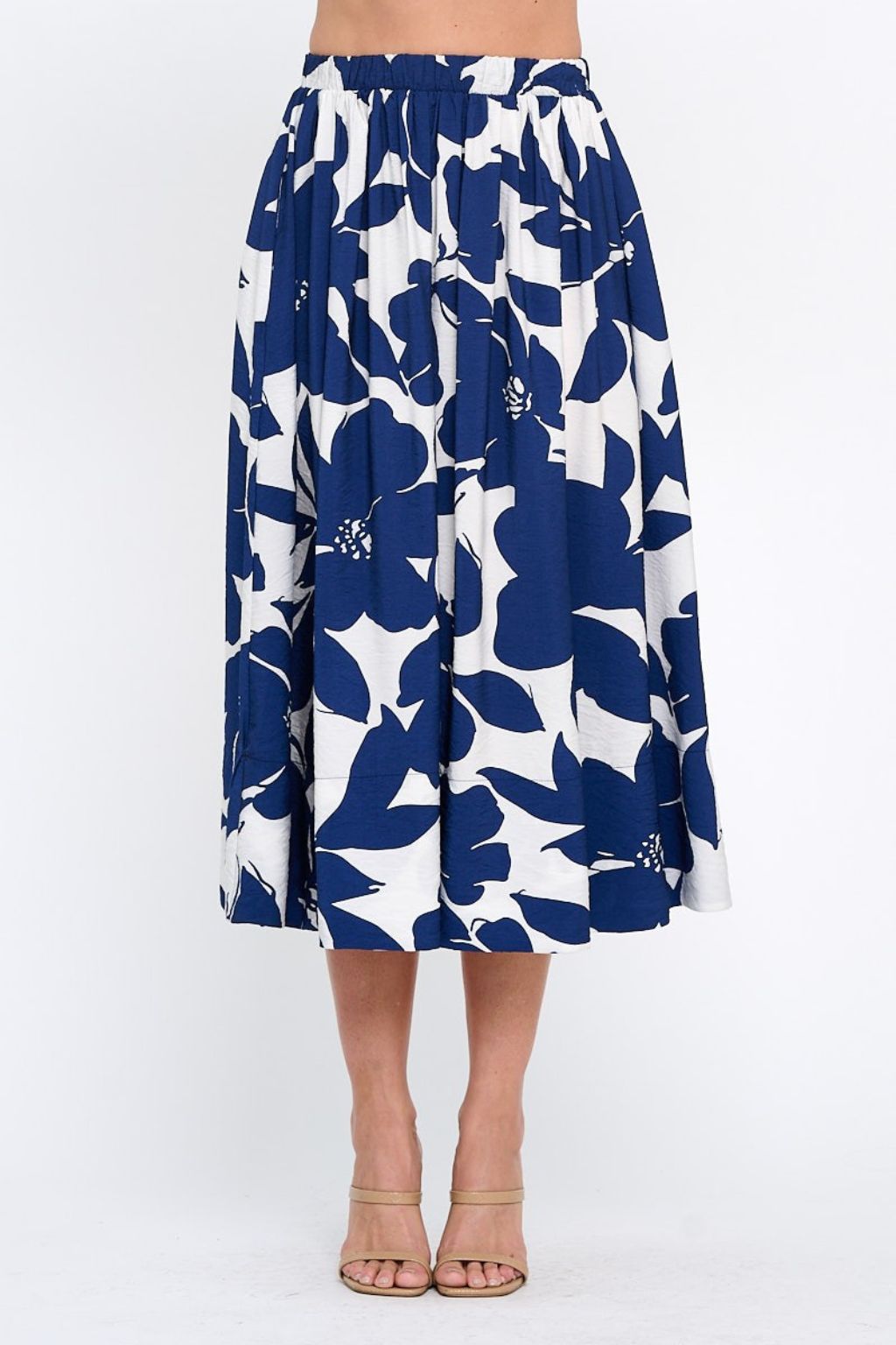 Olive and Bette's - Blue and White Floral Skirt
