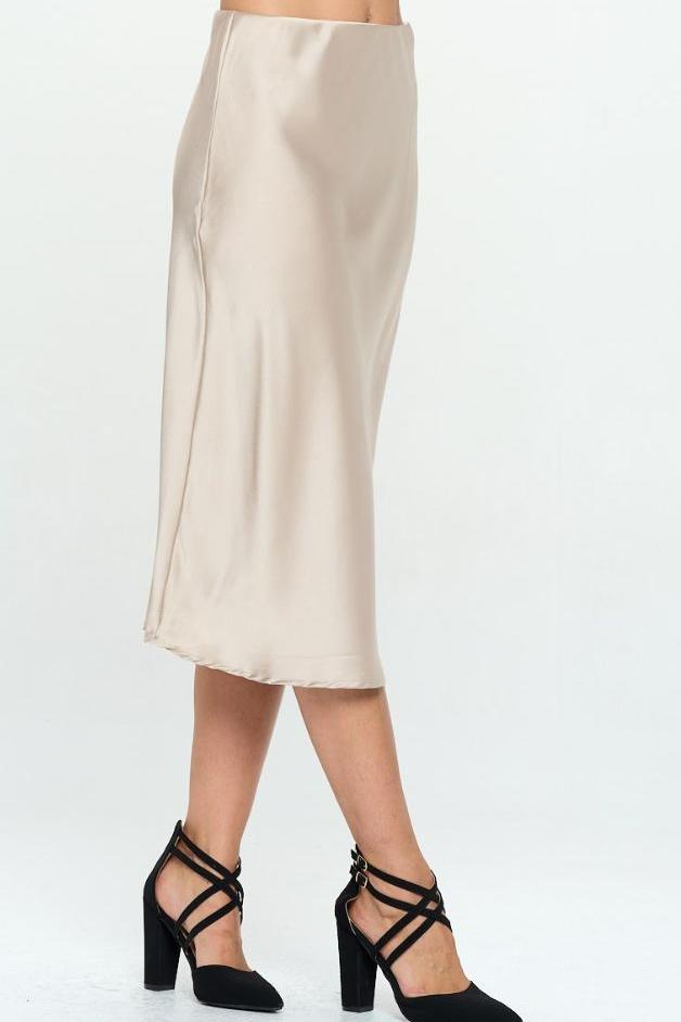 Olive and Bette's - Satin Midi Skirt
