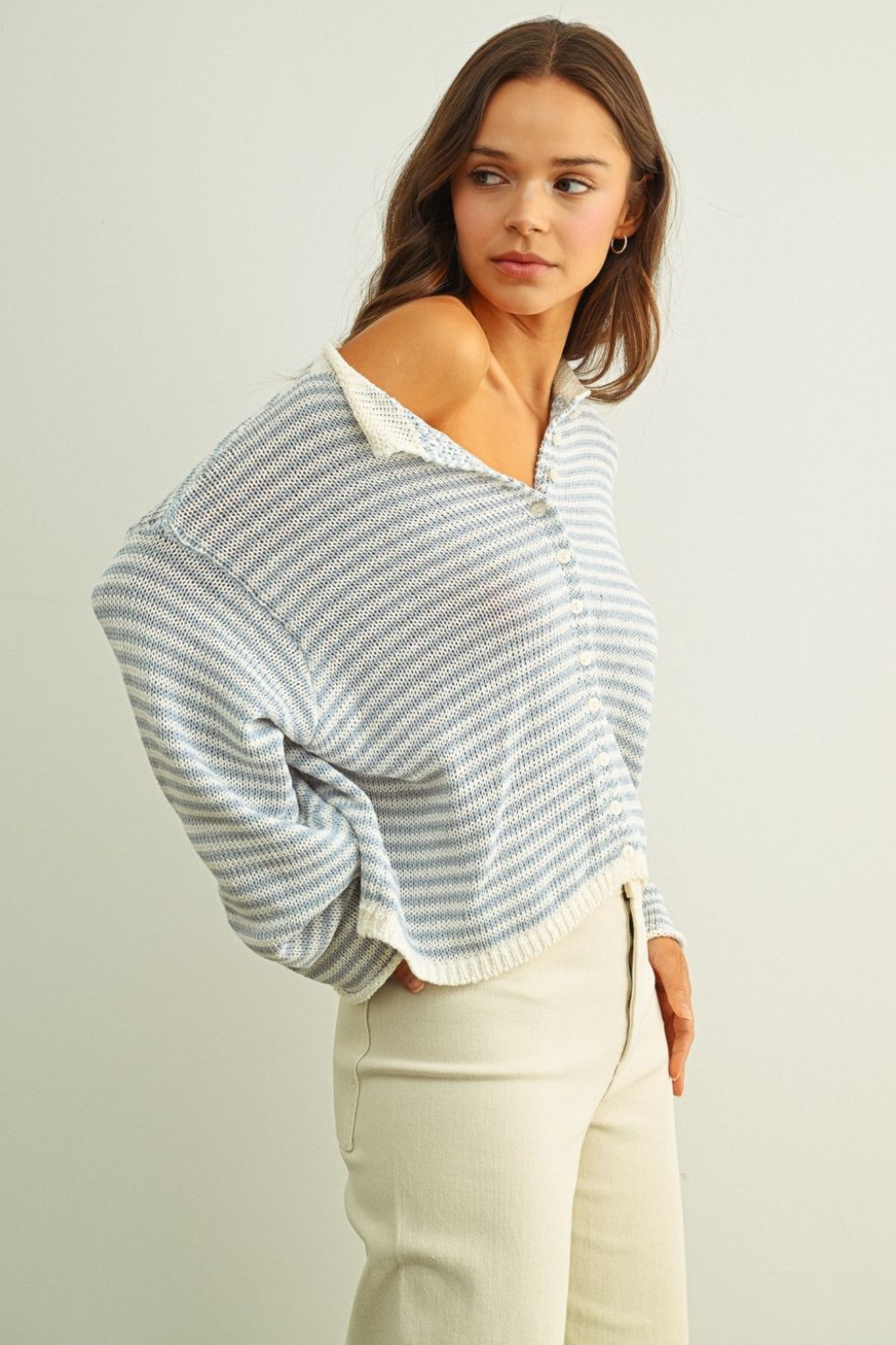 Road G - Striped Cardigan