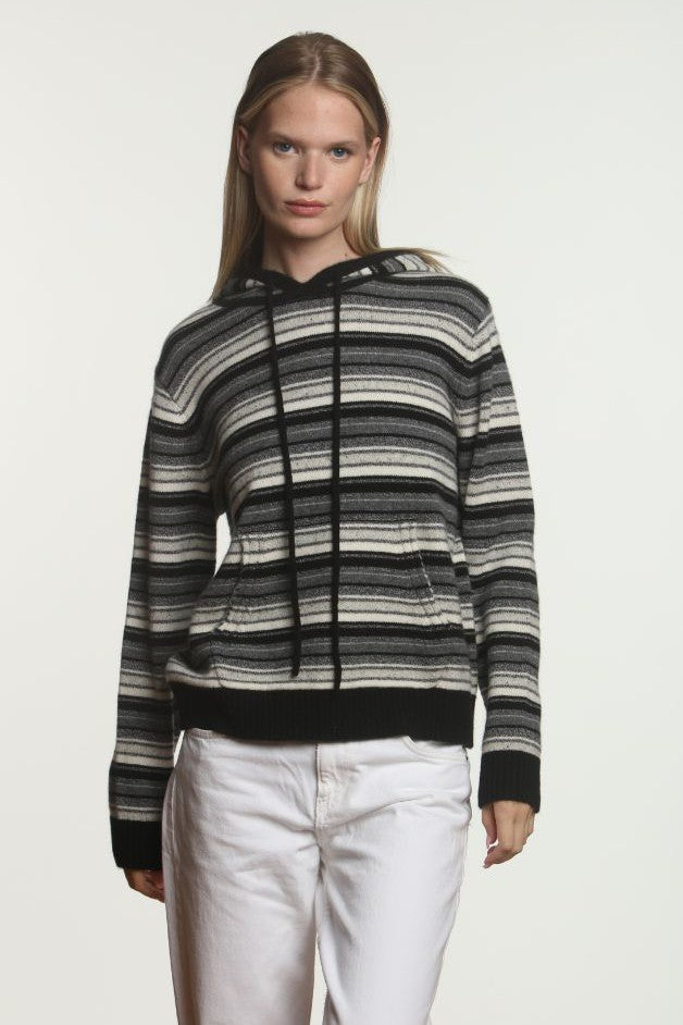 Hasson - Multi-Stripe Hoodie