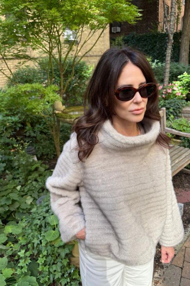 Jocelyn -Faux Mink Pullover Sweatshirt