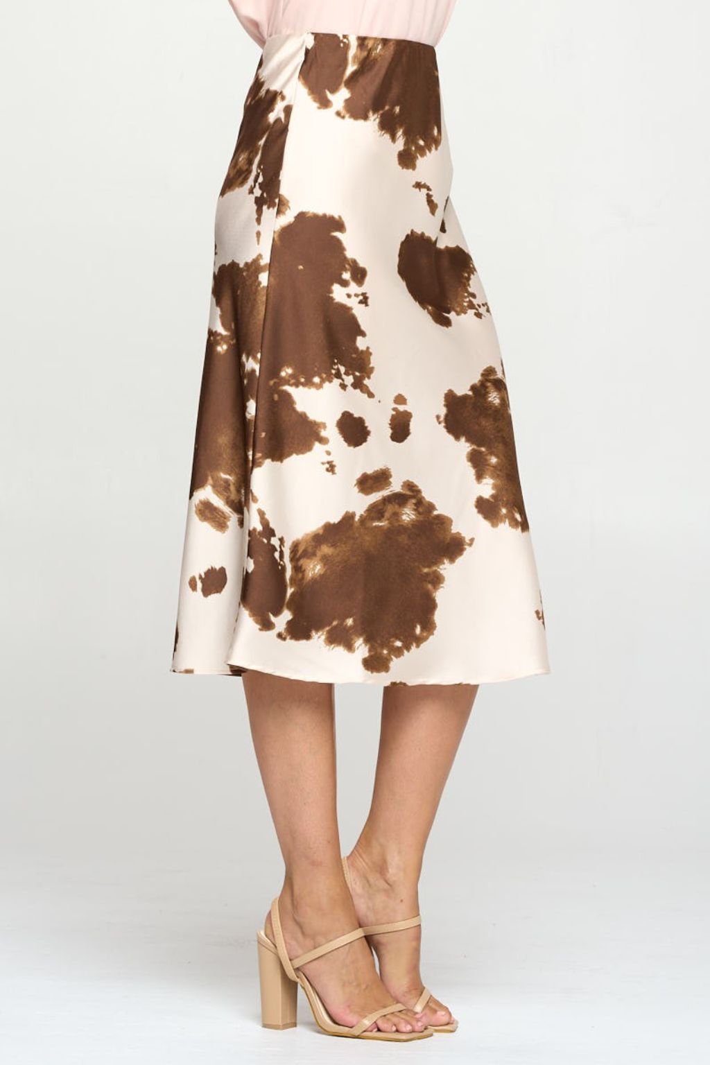 Olive and Bette's - Cow Printed Midi Skirt