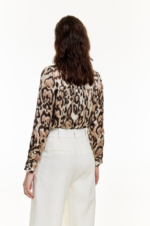 Smythe - Classic Shirred Blouse - Leopard