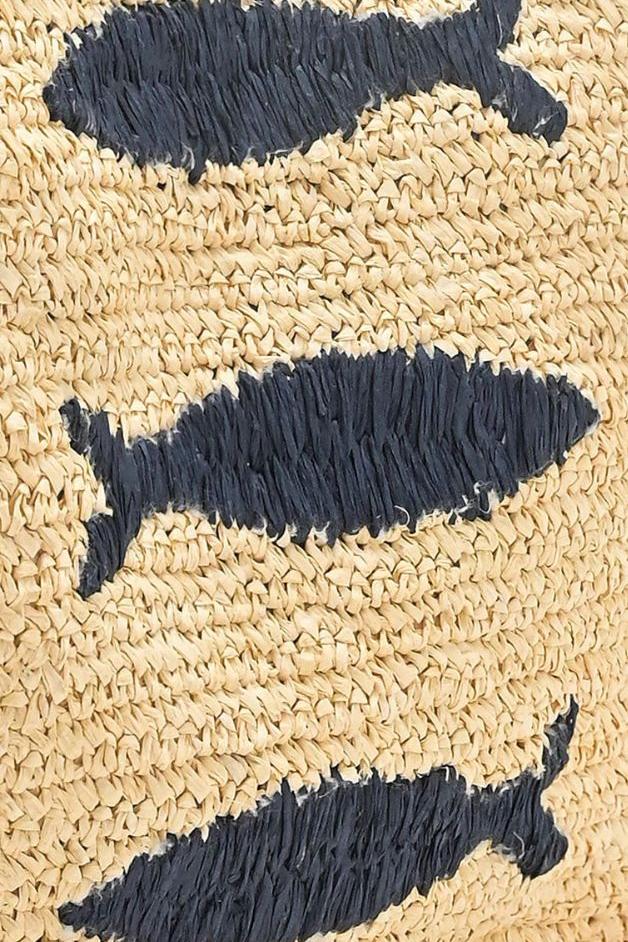 America & Beyond - Sardine Raffia Market Tote
