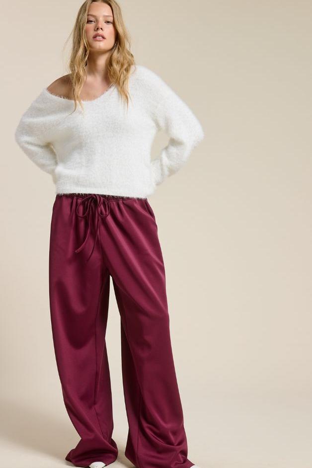 Olive and Bette's - Side Striped Wide Leg Track Pants