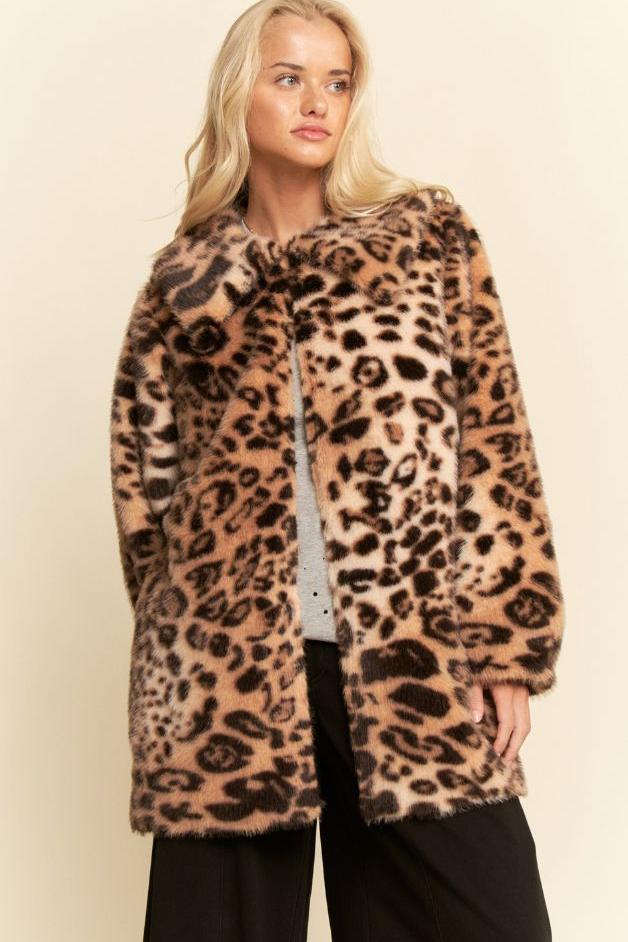 Olive and Bette's - Leopard Car Coat
