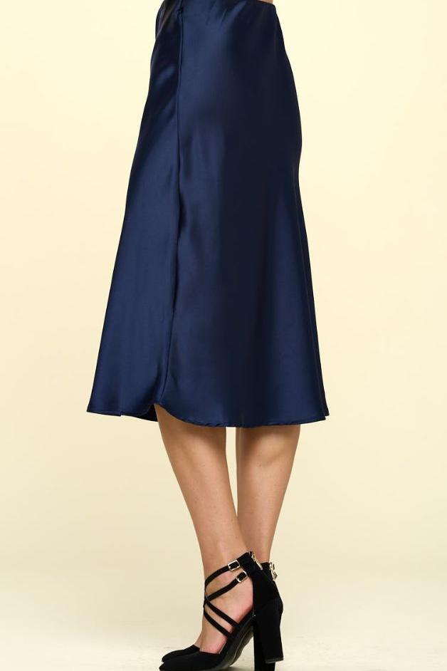 Olive and Bette's - Satin Midi Skirt