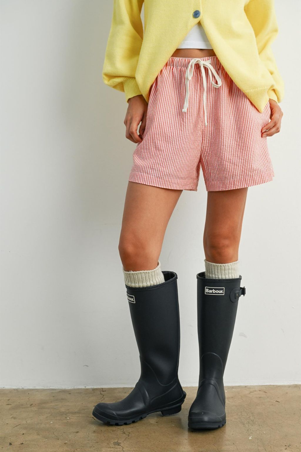 Road G - Casual Striped Drawstring Shorts