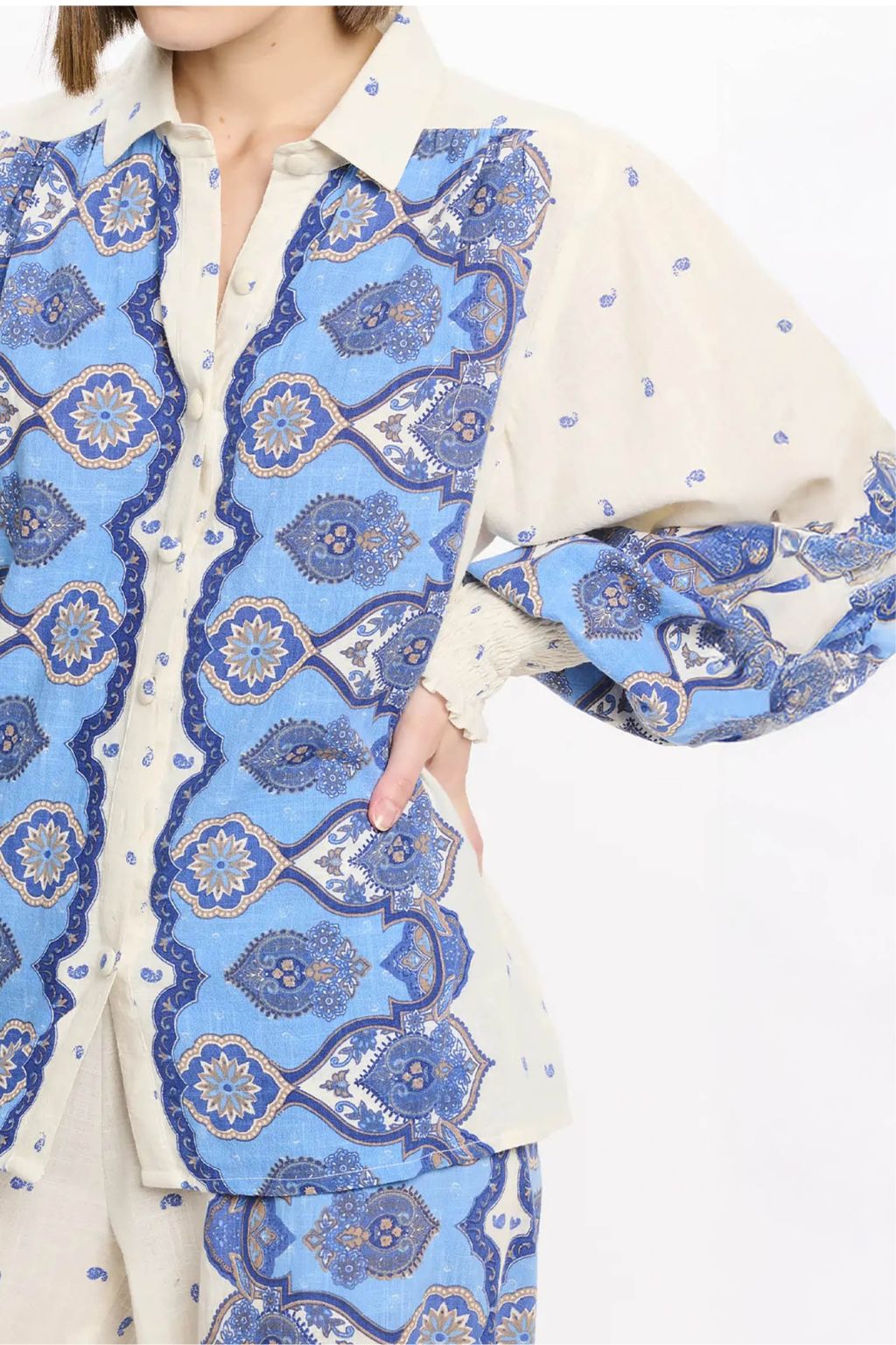 Miss June - Viki Shirt - Blue