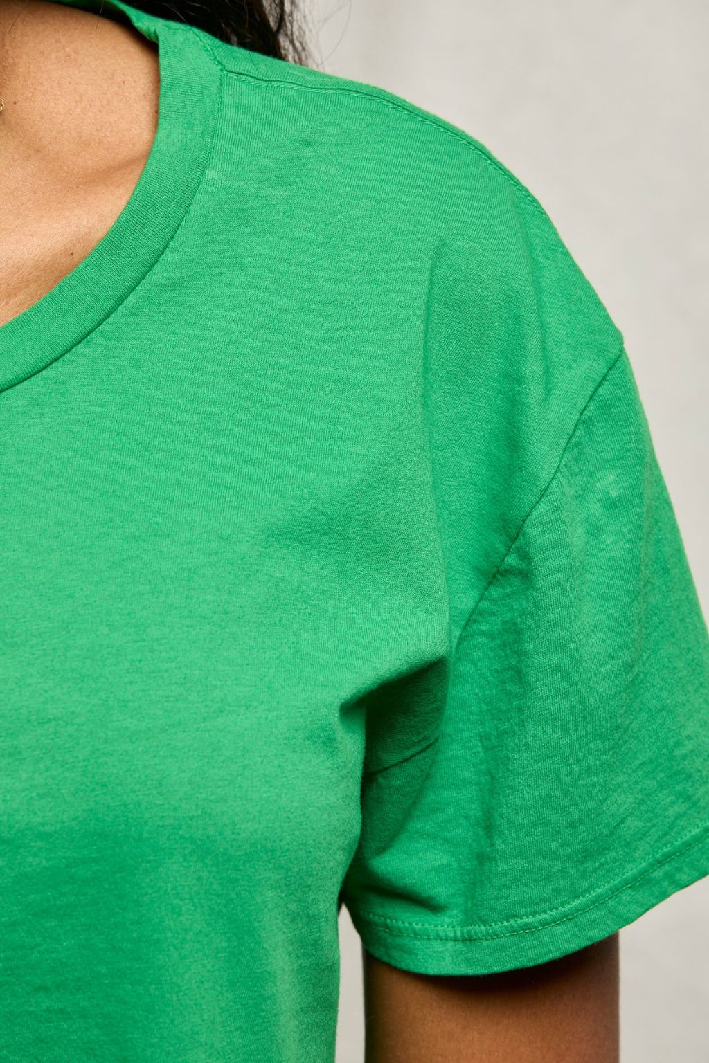 PerfectWhiteTee - Harley Cotton Boxy Crew Tee - Grass