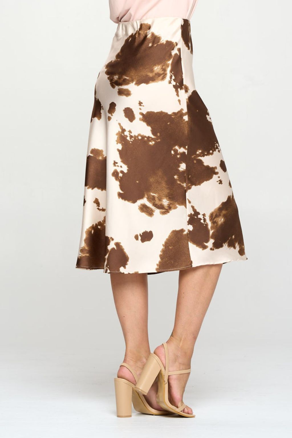 Olive and Bette's - Cow Printed Midi Skirt