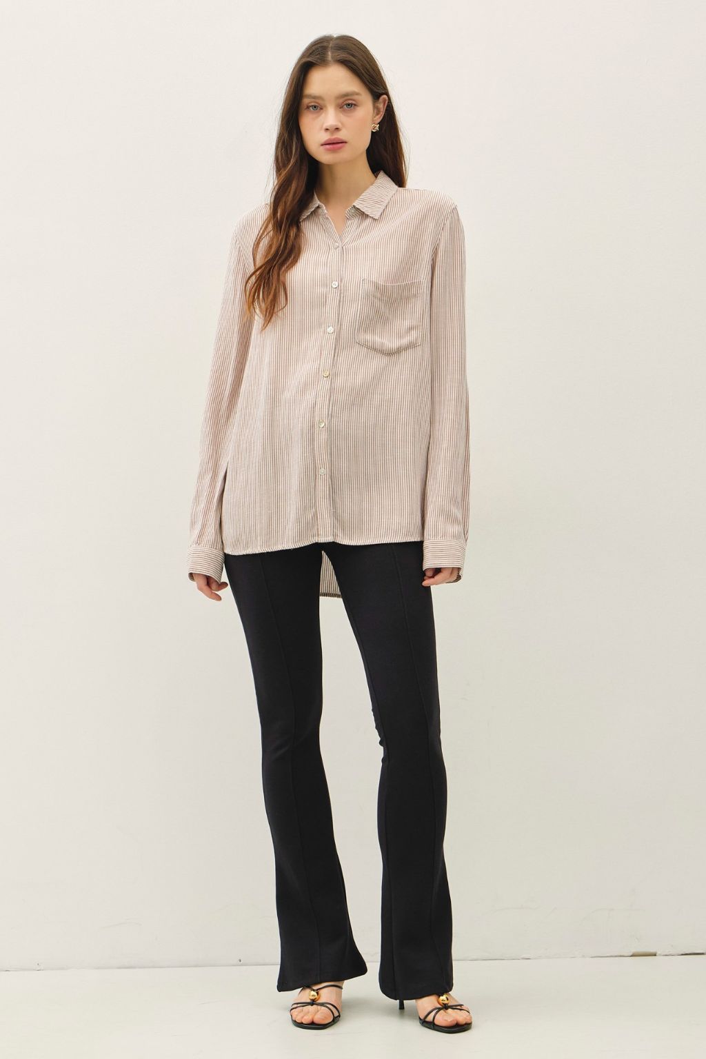Road G - Long Sleeve Linen Shirt - Mocha