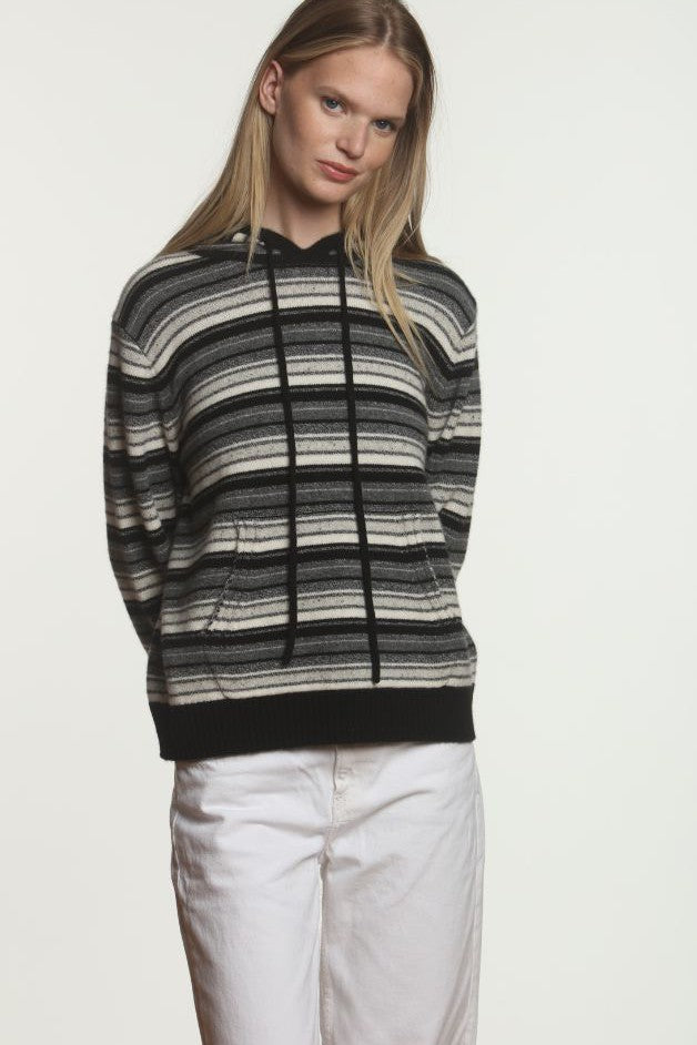 Hasson - Multi-Stripe Hoodie