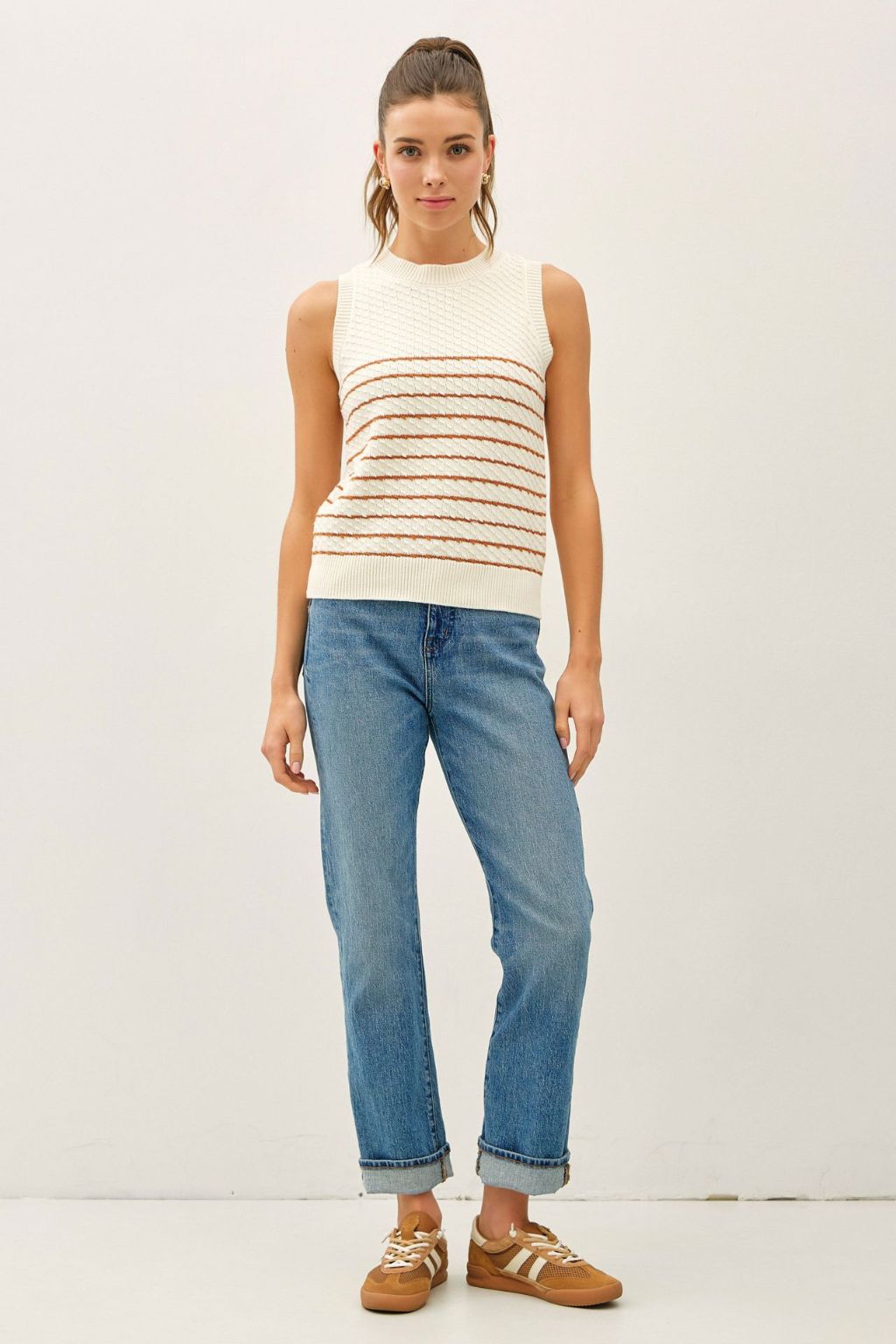 Road G - Mini Cable Striped Vest