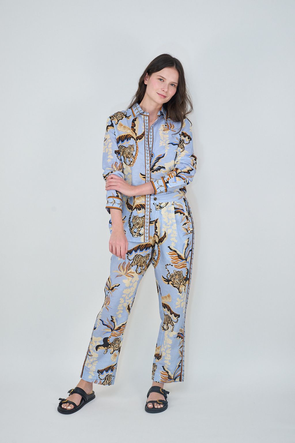 Las Surenas - Pant Bali Tiger Light Blue