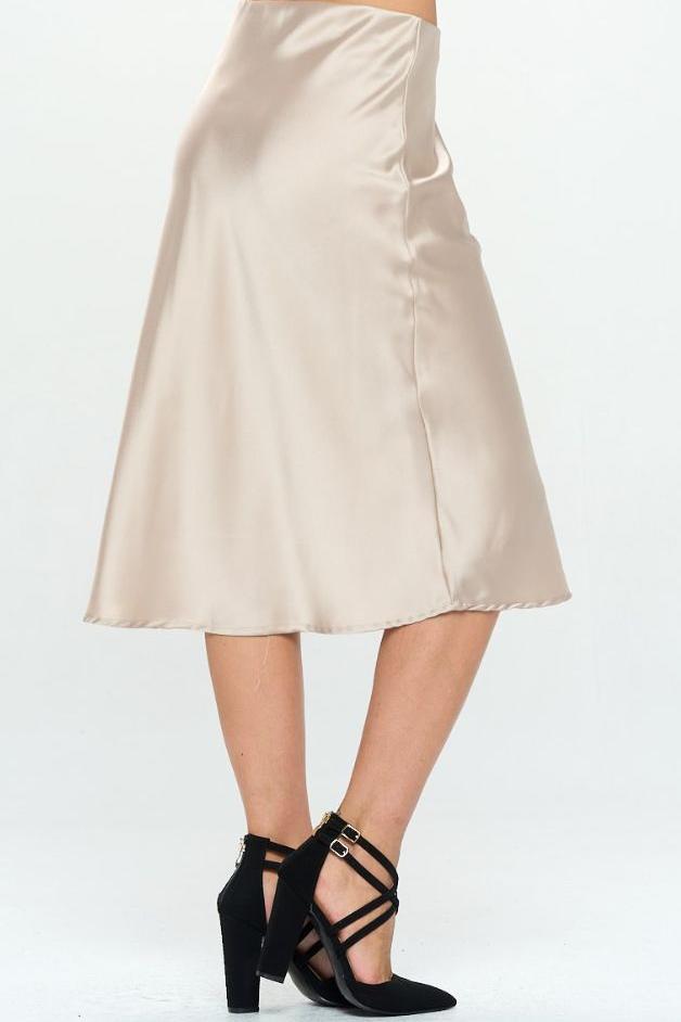 Olive and Bette's - Satin Midi Skirt