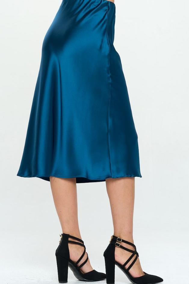 Olive and Bette's - Satin Midi Skirt