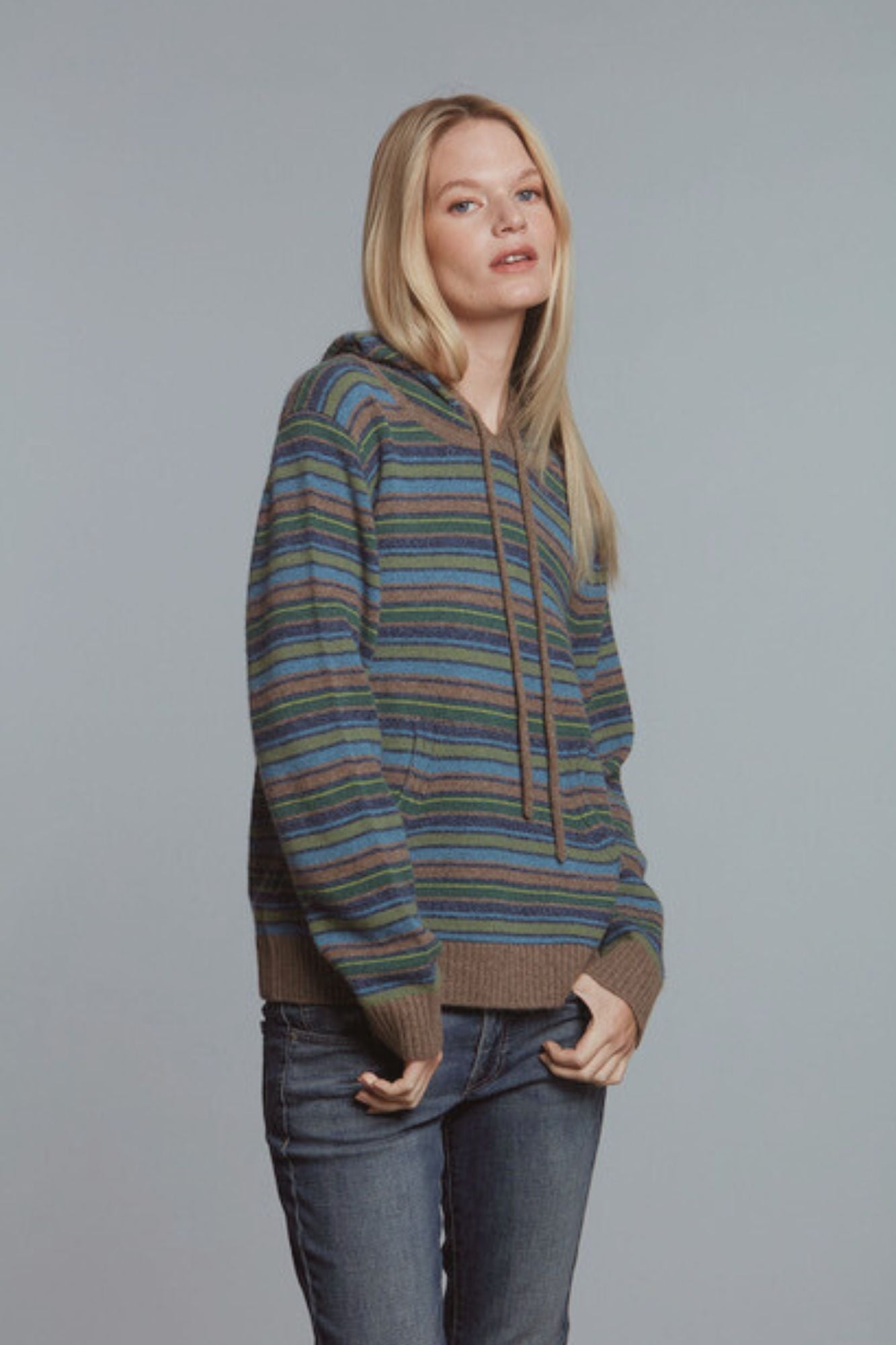 Hasson - Multi-Stripe Hoodie