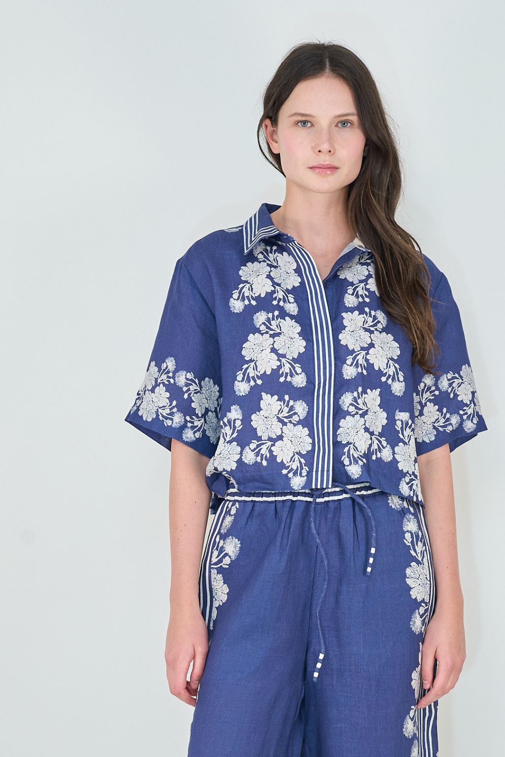 Las Surenas - Shirt Wild Flower - Blue