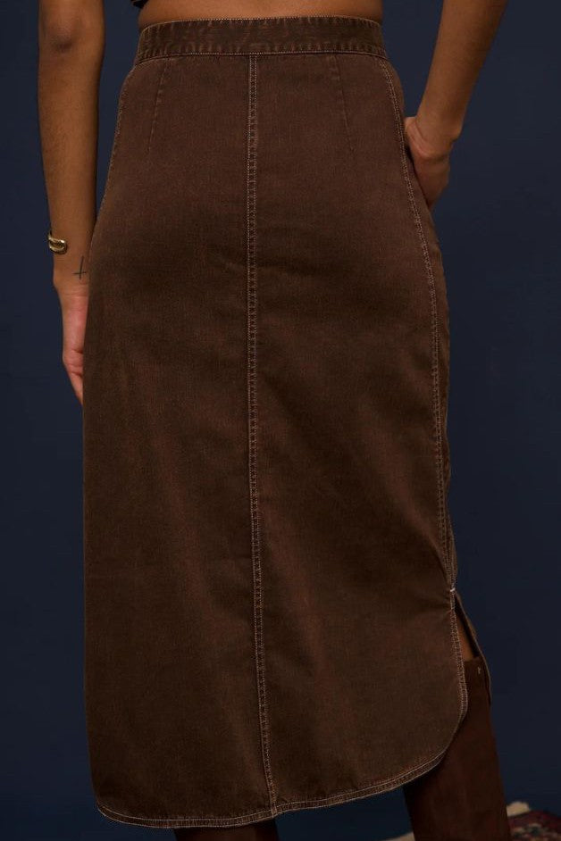 Love the Label - Apolline Midi Skirt - Espresso