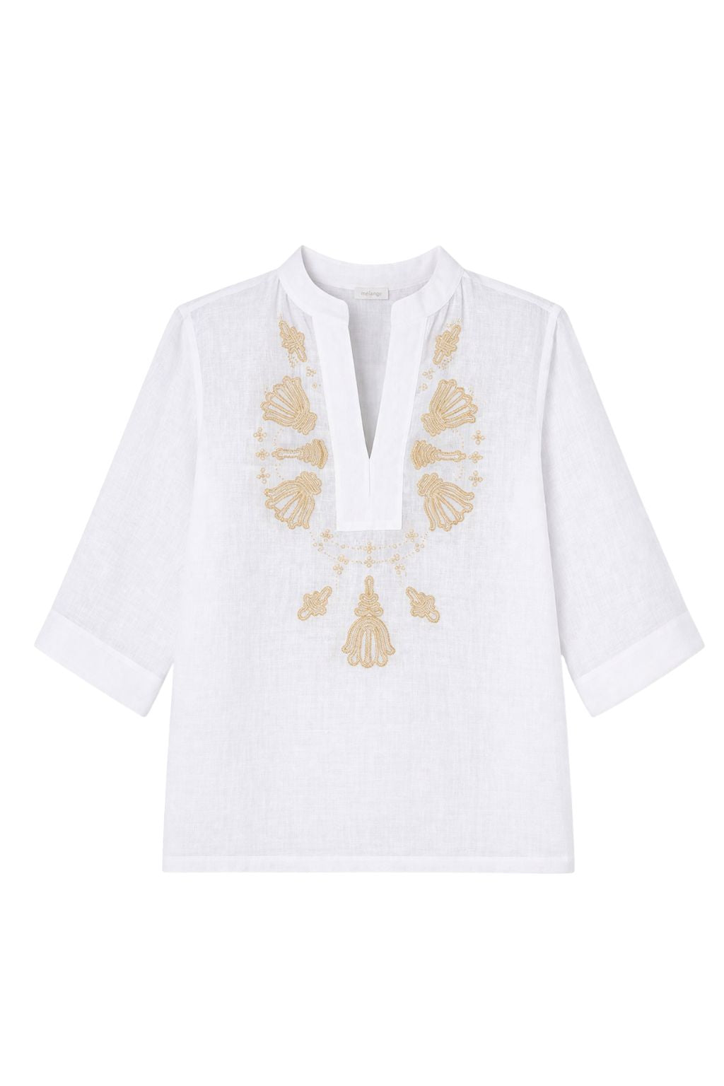 Luxi of Sea - Riad Top - Tulip Embroidery