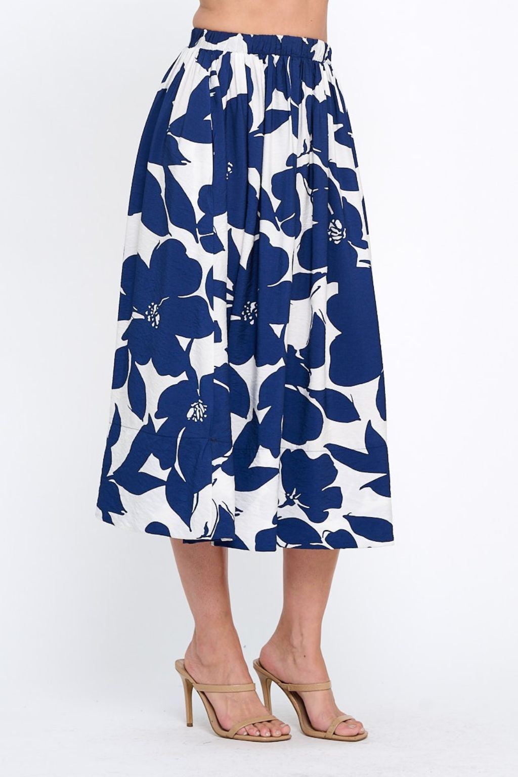 Olive and Bette's - Blue and White Floral Skirt