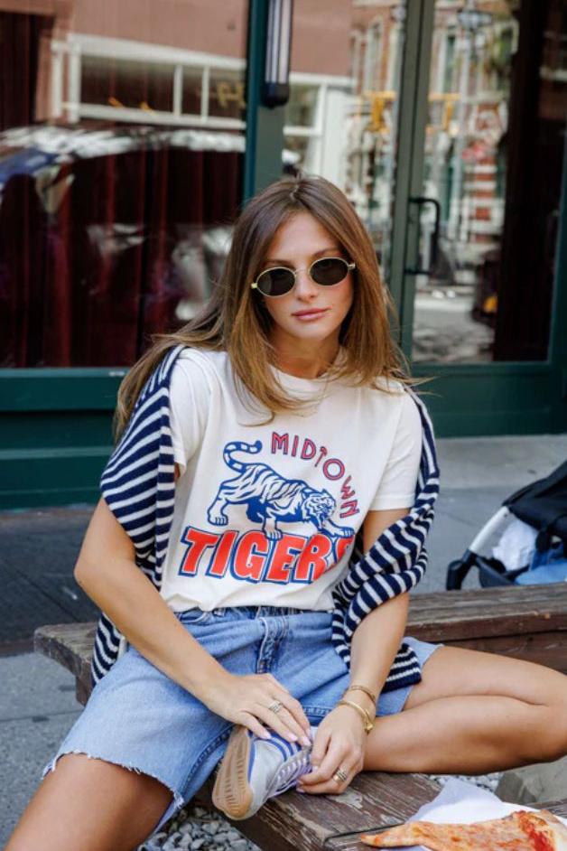 Sunny Somewhere - Midtown Tigers Everyday Tee - White