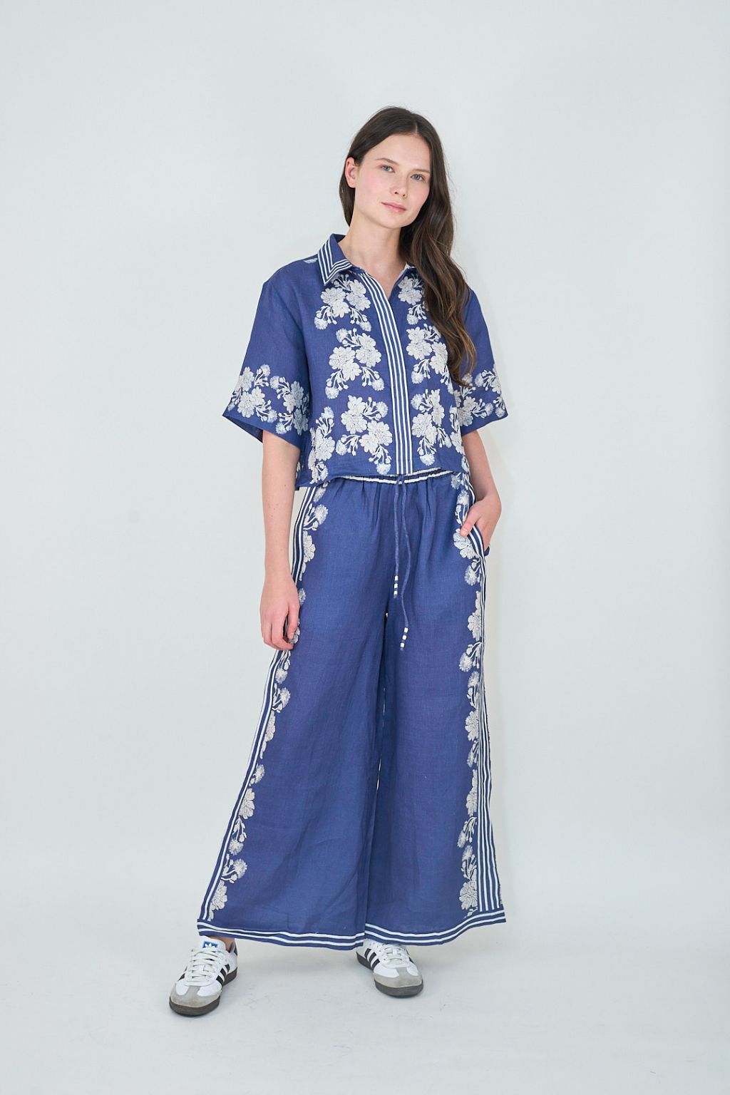 Las Surenas - Pant Wild Flower - Blue