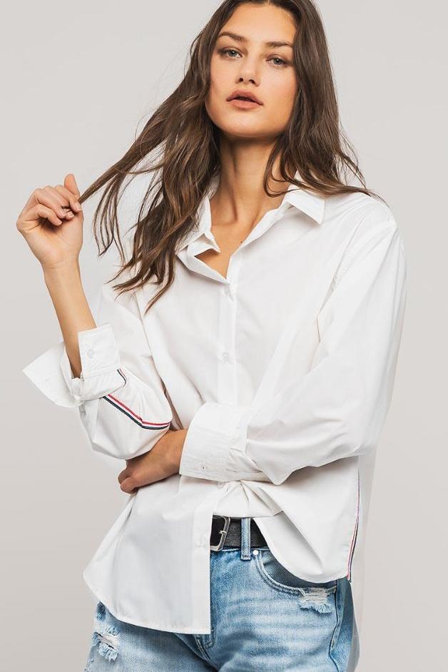 Olive and Bette's - Twill Tape Detail Button Down Shirt