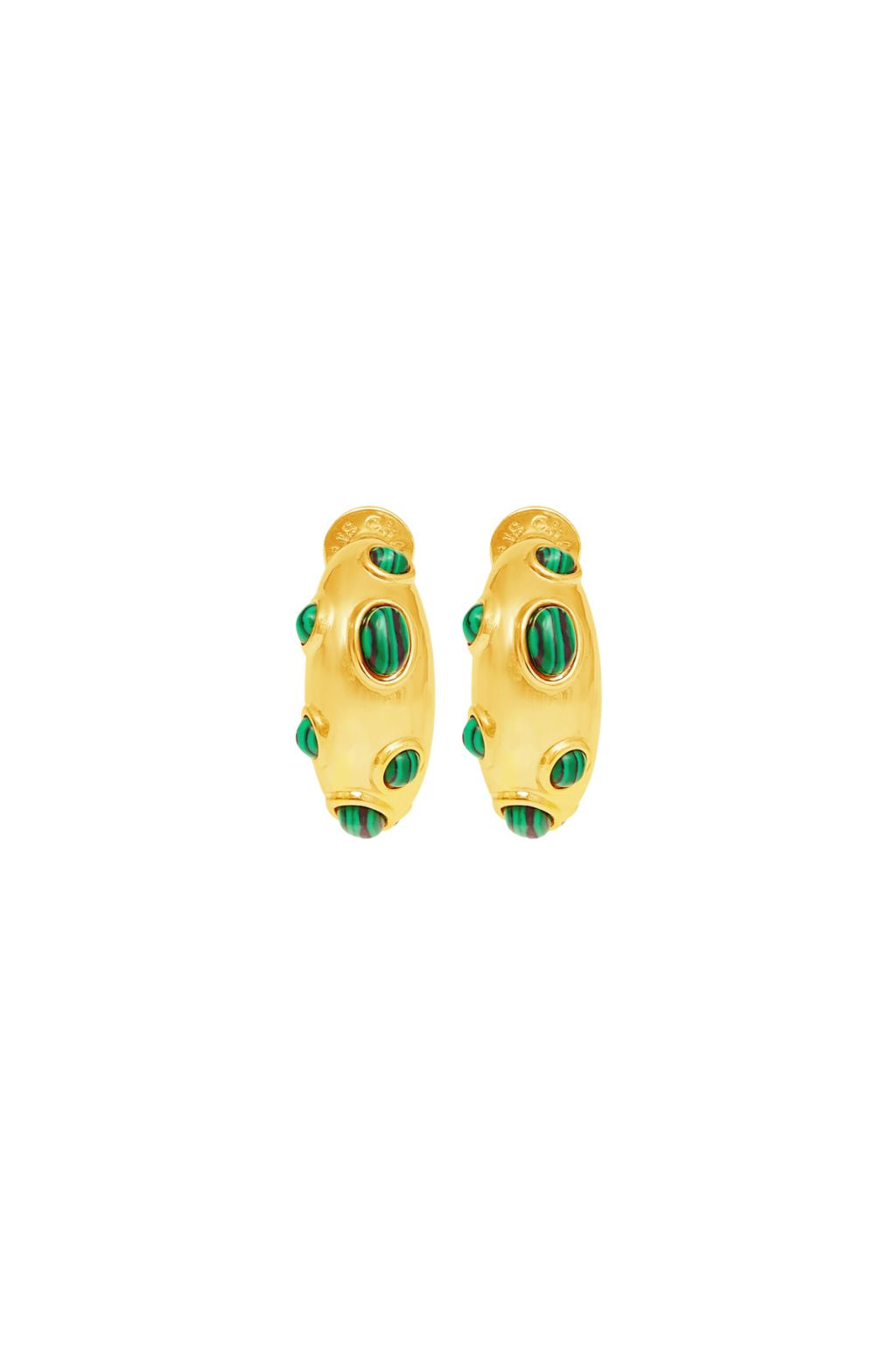 Talis Chains - A Slice of the Moon Hoops - Malachite