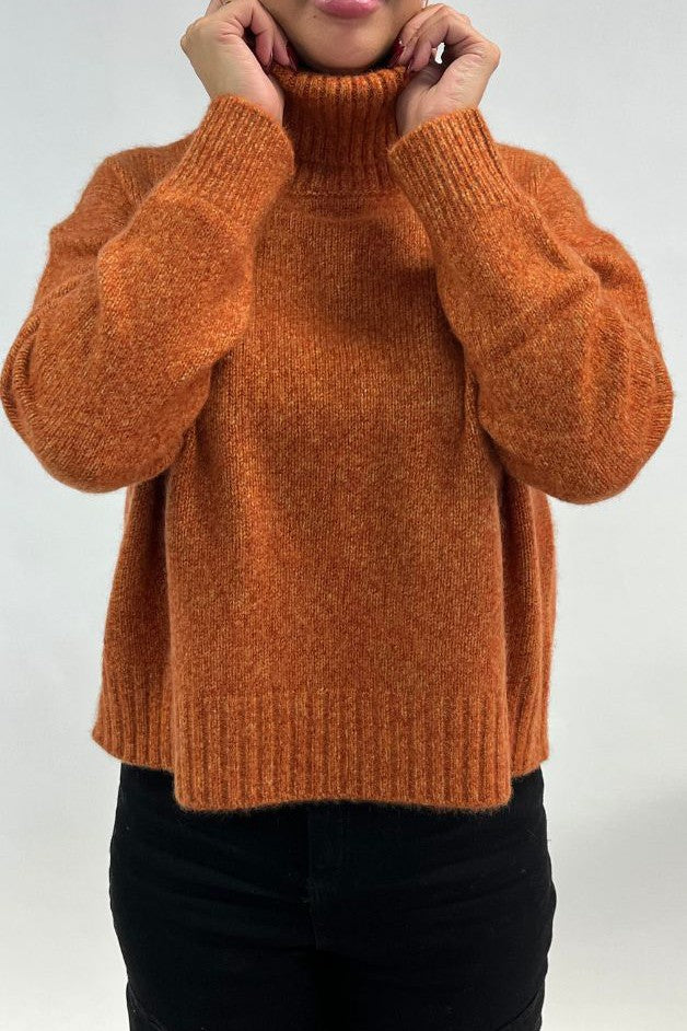 Hasson - Oversized Boxy Turtleneck