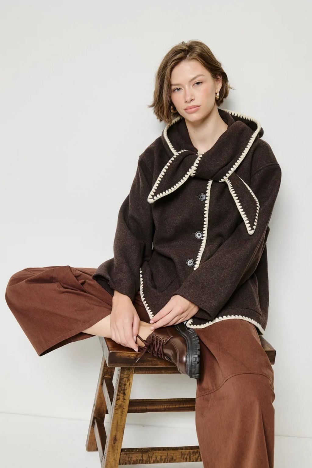 Olive and Bette's - Whipstitch Scarf Jacket