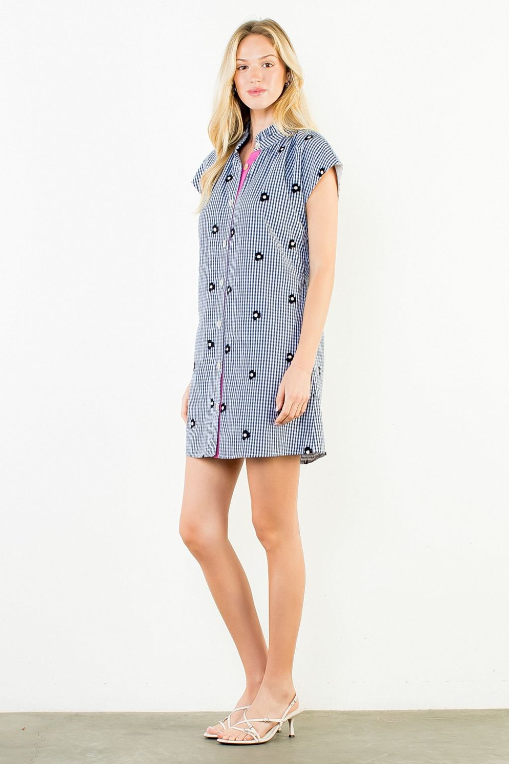 Olive and Bette's - Short Sleeve Gingham Mini Dress