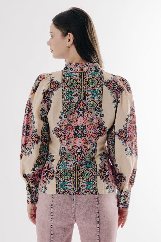 Love The Label -Calla Top - Martine Medallion Print