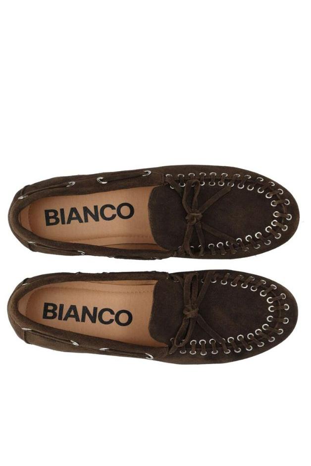 Bianco - BiaMarlene Suede Moccasin - Brown
