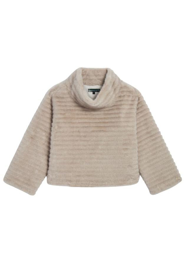 Jocelyn -Faux Mink Pullover Sweatshirt