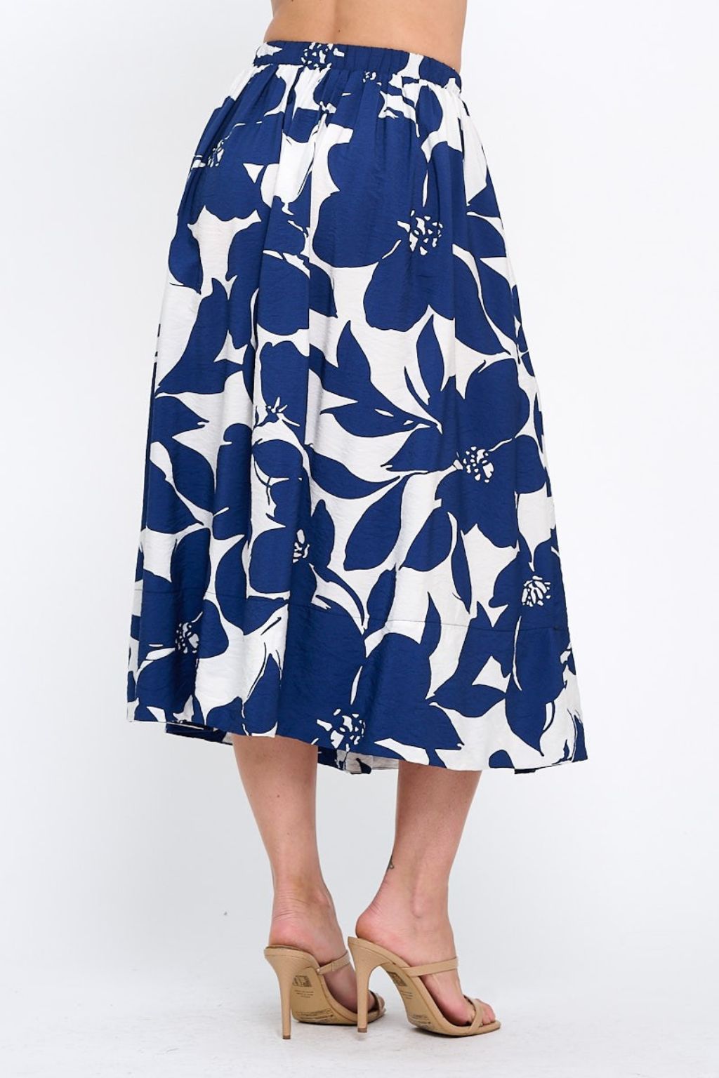 Olive and Bette's - Blue and White Floral Skirt