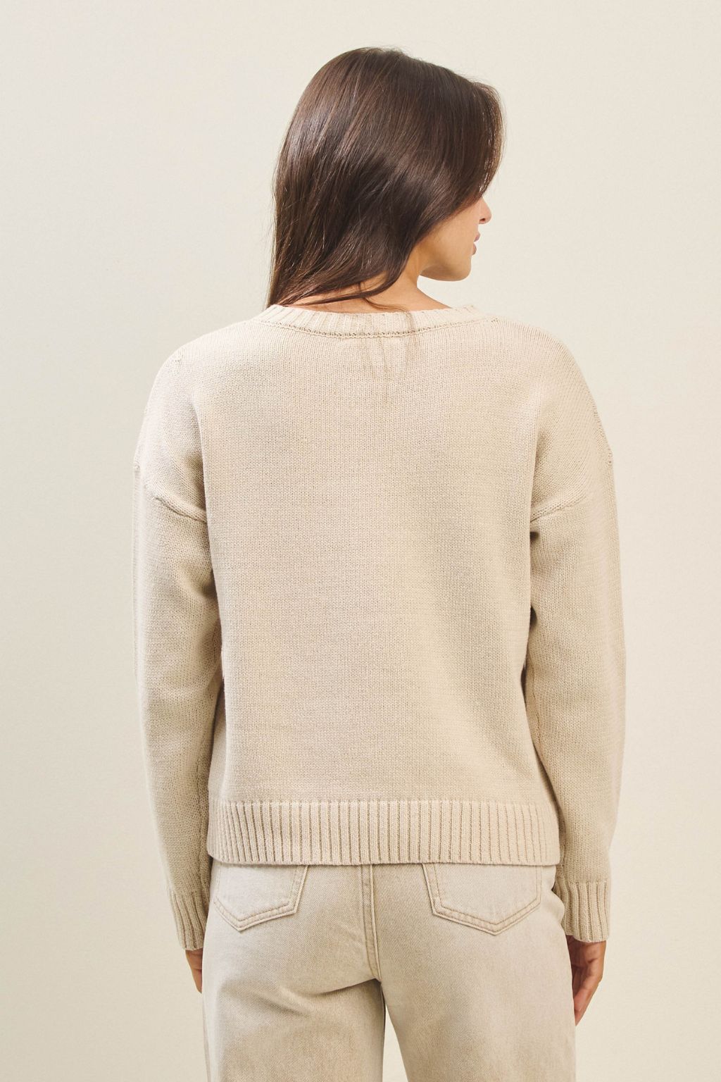 Olive and Bette's - Dachshund Sweater- Natural