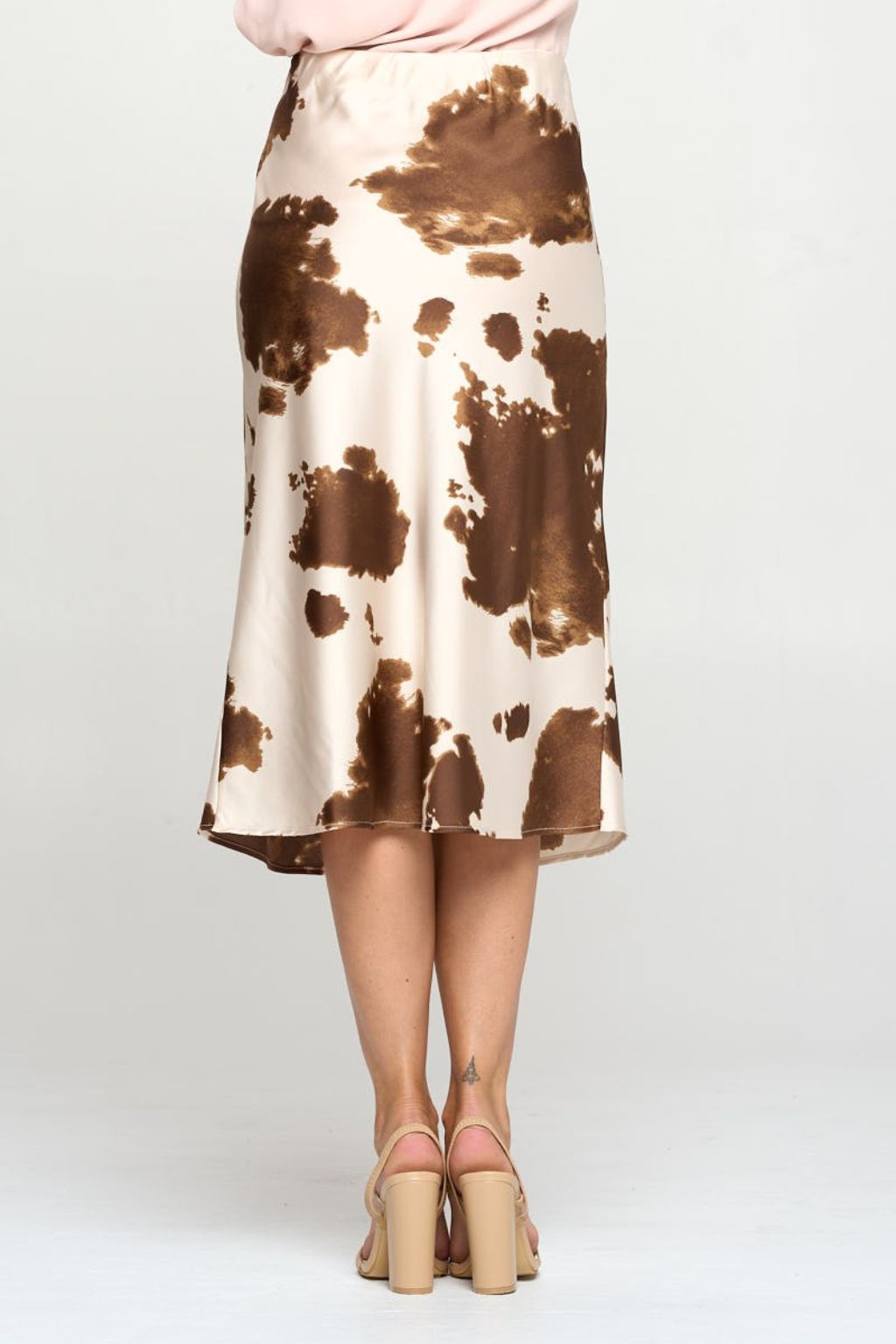 Olive and Bette's - Cow Printed Midi Skirt