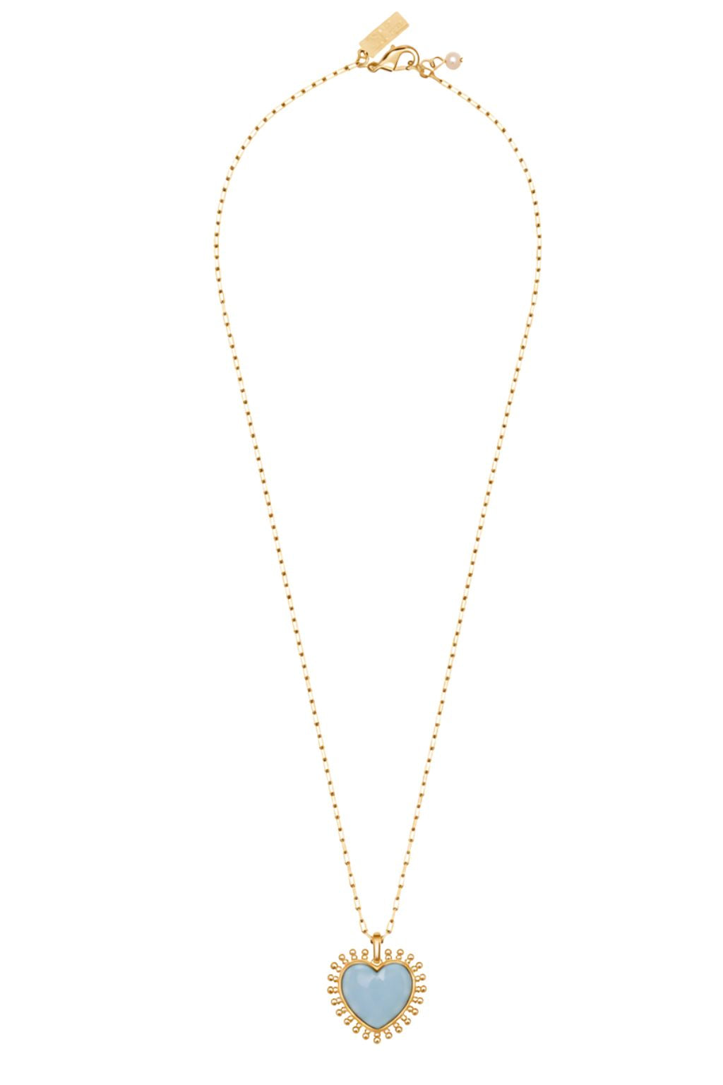 Talis Chains - Mini Heart Pendant - Blue Aventurine