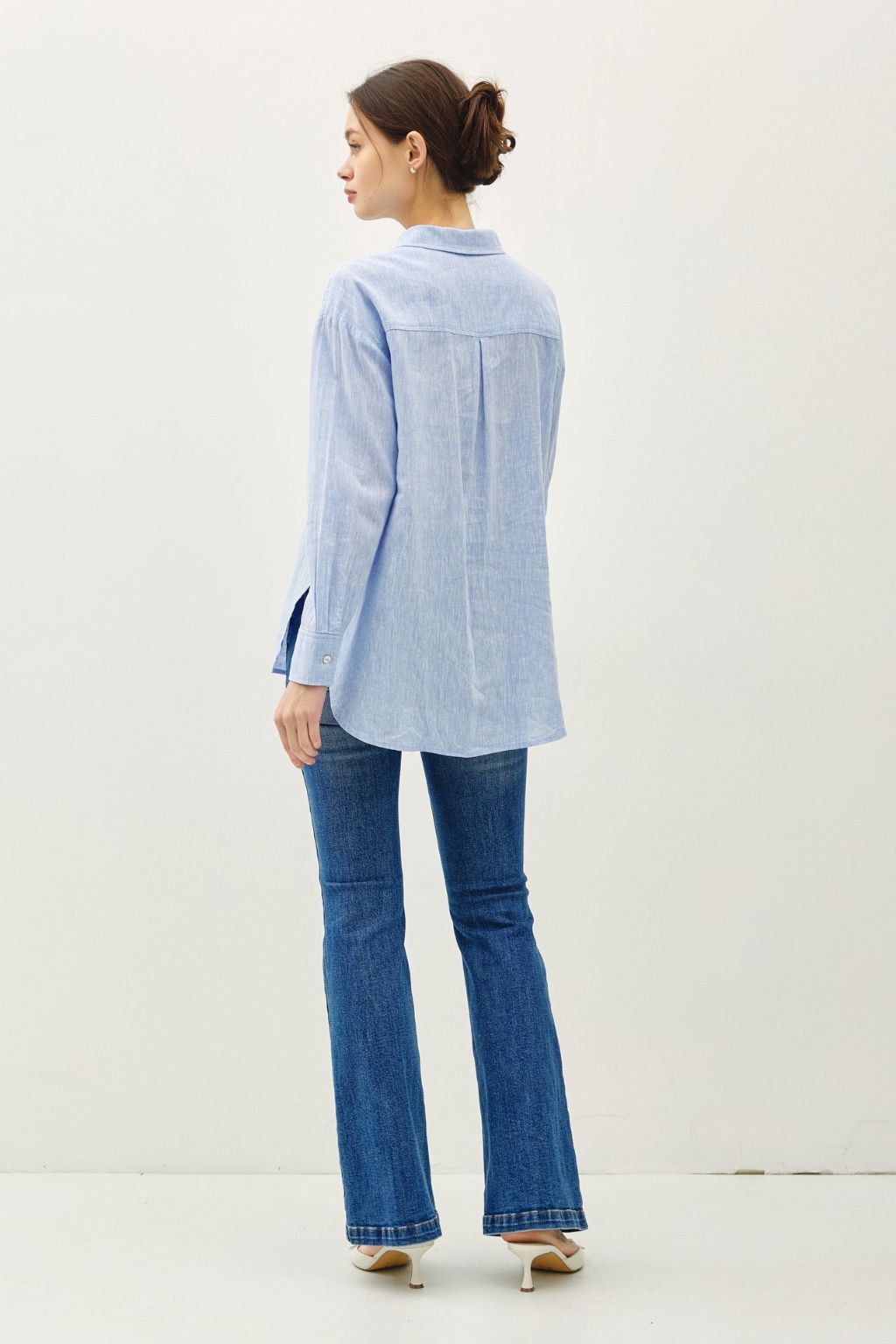 Road G - Long Sleeve Linen Button Front Shirt
