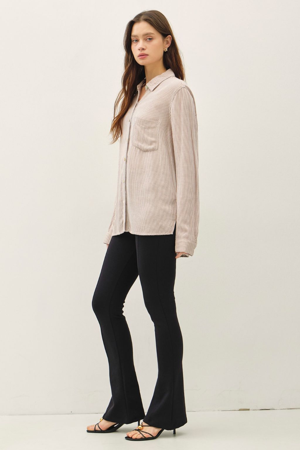 Road G - Long Sleeve Linen Shirt - Mocha