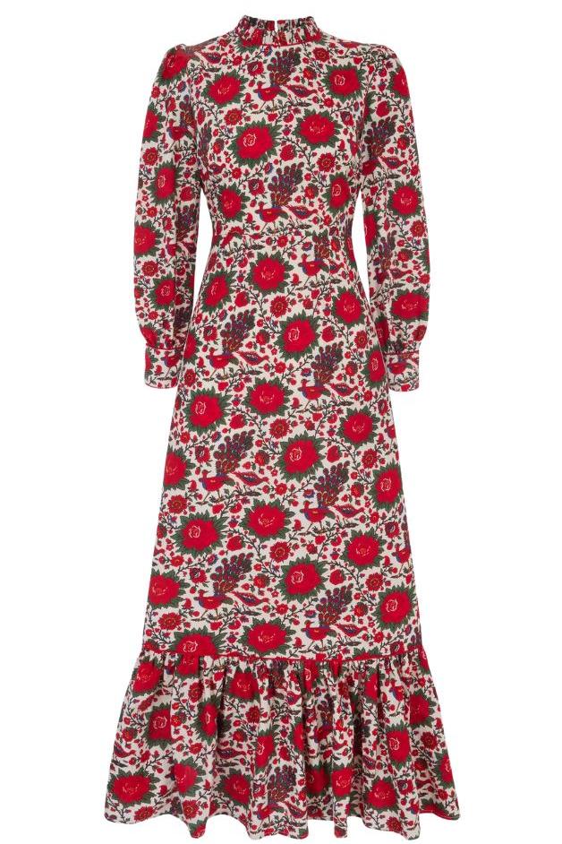 Pink City Prints - Petworth Dress - Peony Bird