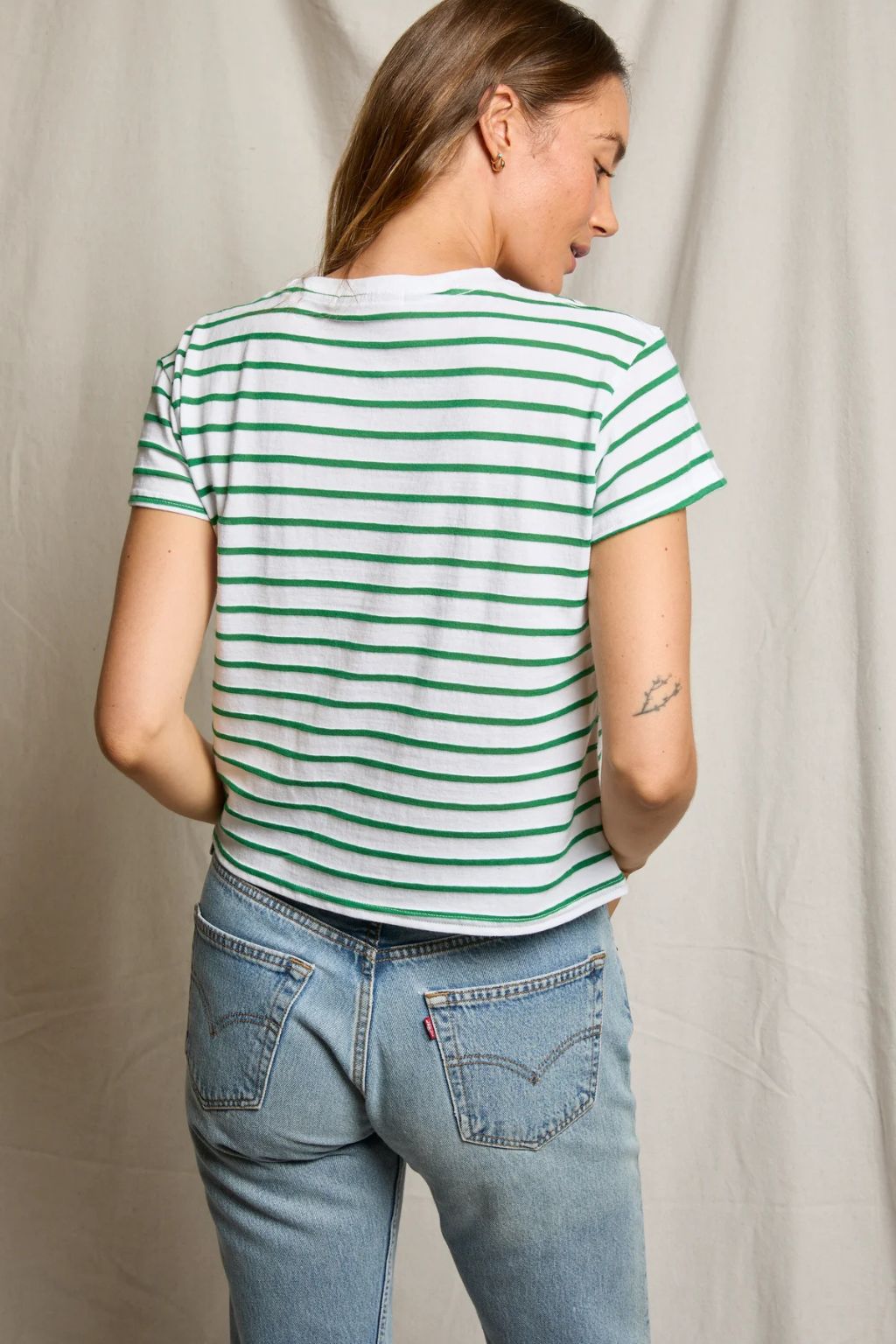 PerfectWhiteTee - Everett Stripe Crewneck Tee