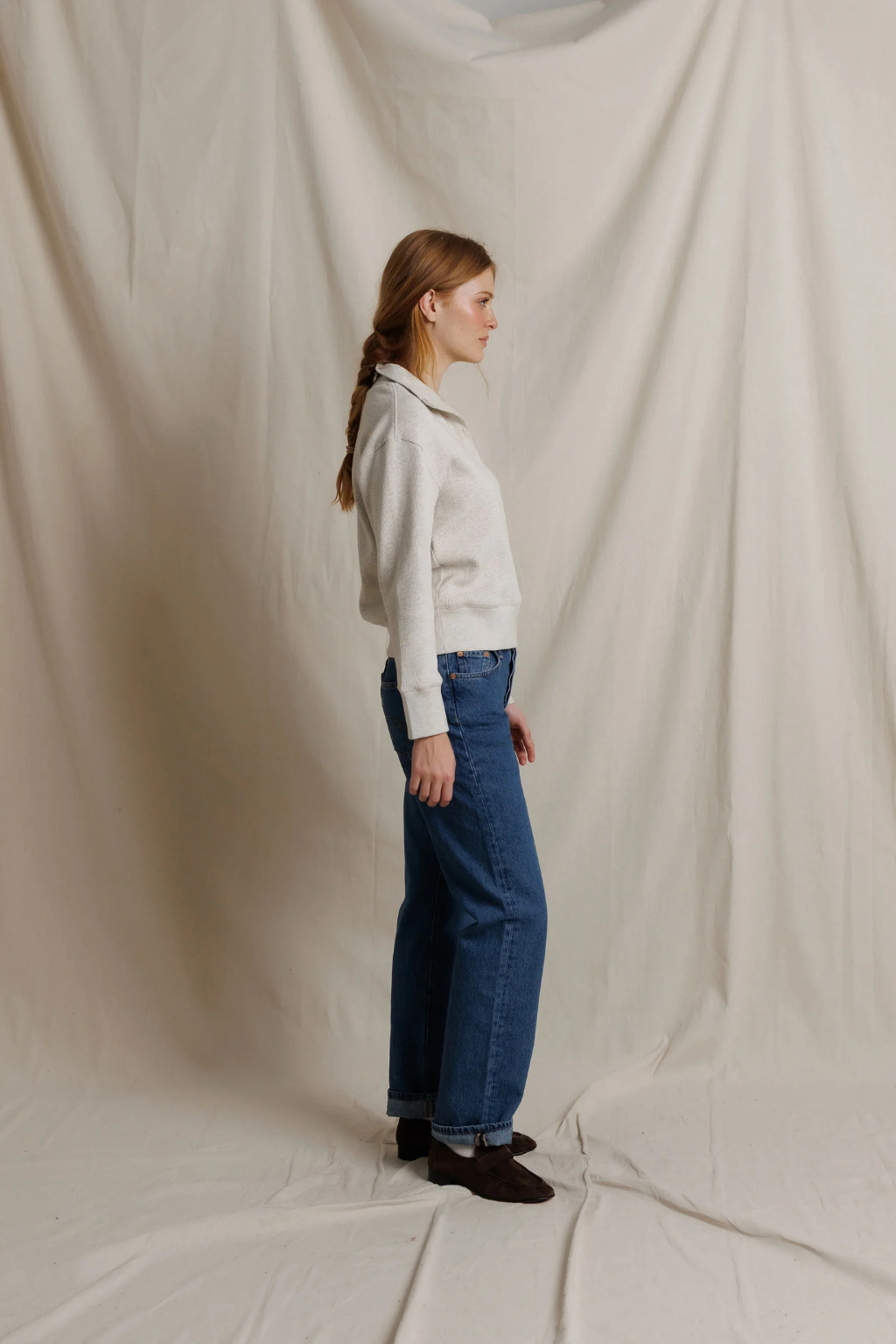 Perfect White Tee - Zia 1/4 Zip Waffle