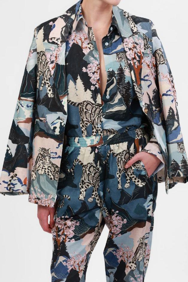 Las Surenas - Blazer Snow Leopard - Blue