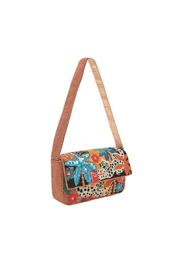 America & Beyond - Autumn Forest Beaded Shoulder Bag
