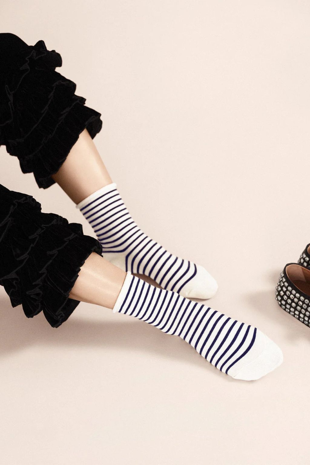 Hansel from Basel - Nautical Stripe Crew Sock