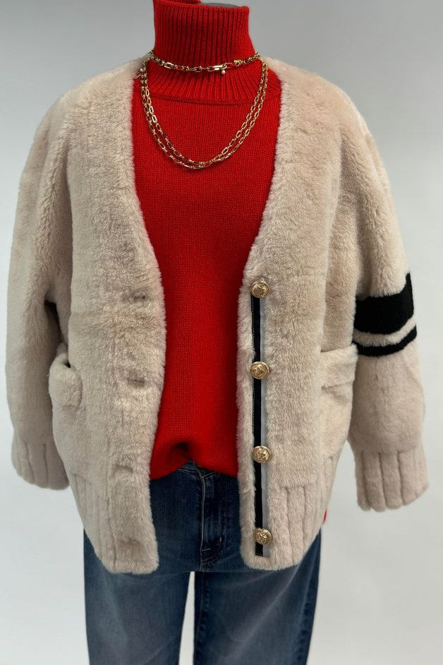 Daniella Erin - Shearling Varsity Jacket